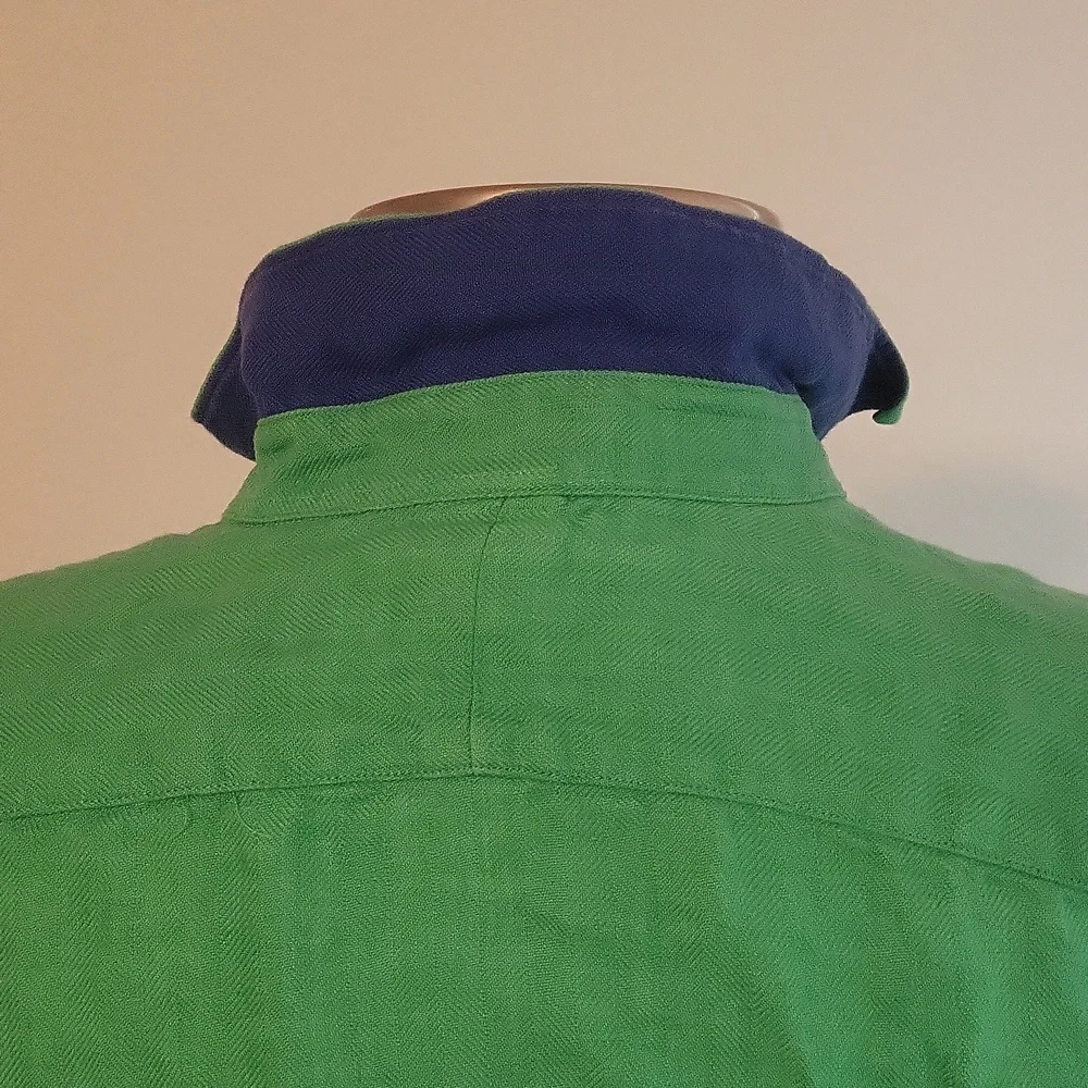 Lauren Ralph Lauren Linen Button Down Shirt 3/4 Sleeve sz S - Picture 4 of 8